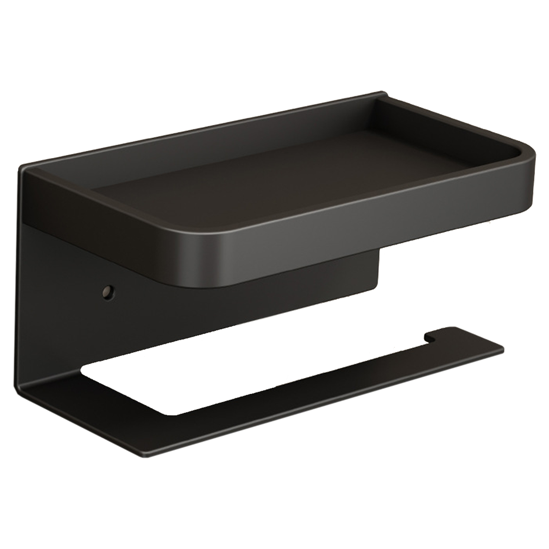 Aluminum Toilet Paper Holder with Phone Shelf 3