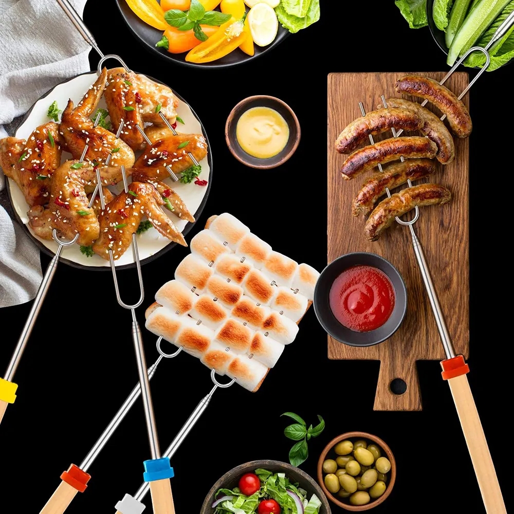 Stainless Steel Marshmallow Roasting BBQ Sticks 1