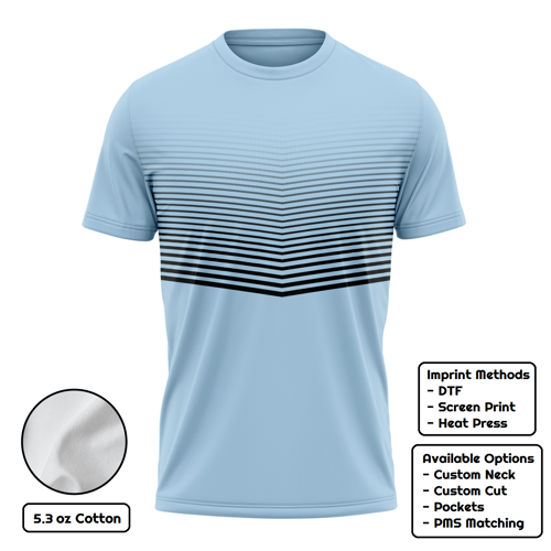 Adult and Kids' Custom 5.3 oz Cotton Short Sleeve T-Shirt - 3