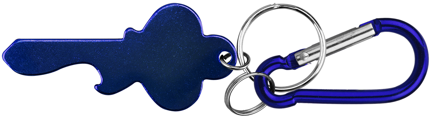 Key shape bottle opener with key ring and carabiner 6