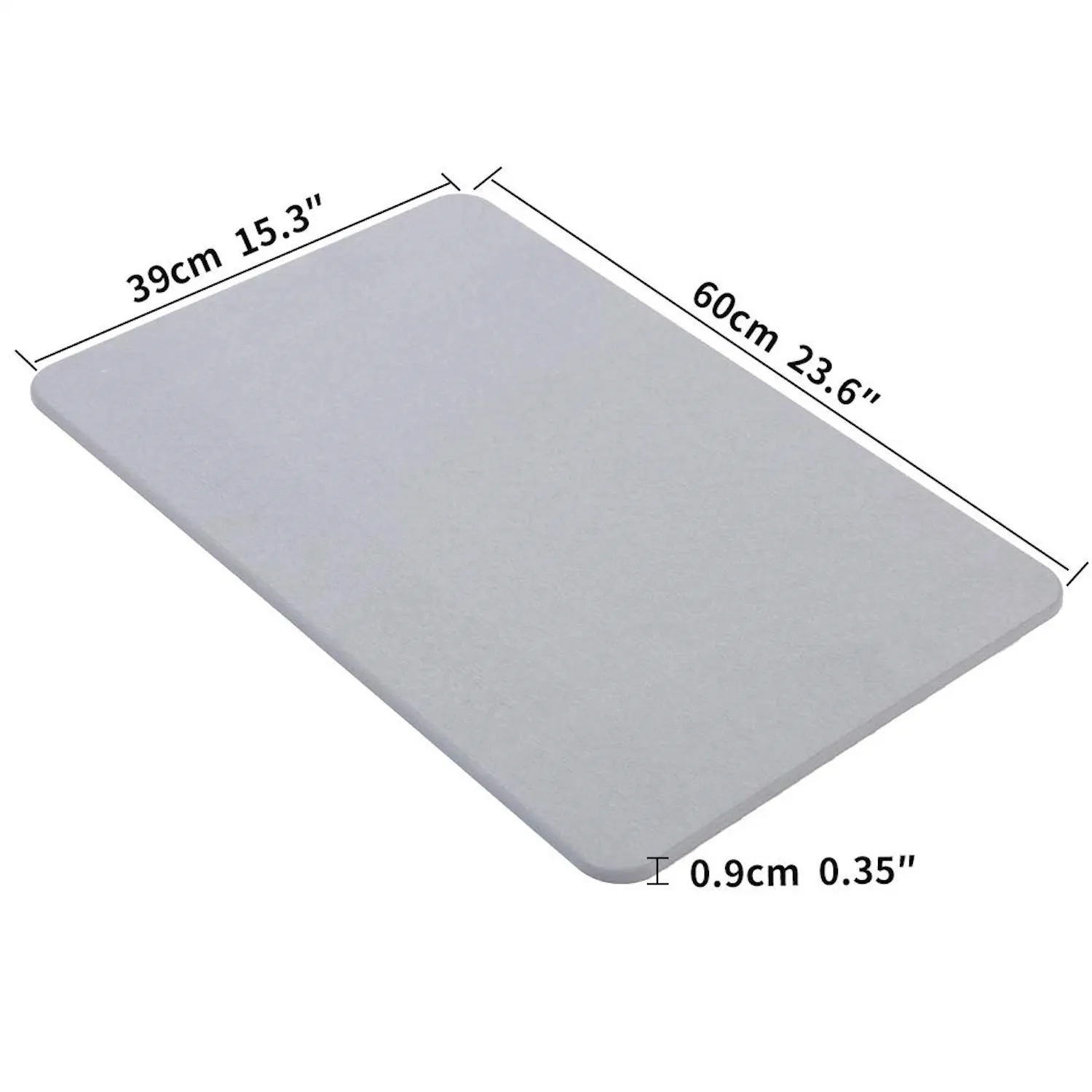Diatomaceous Earth Bath Mat 23.62" x 15.35" x 0.35" 1