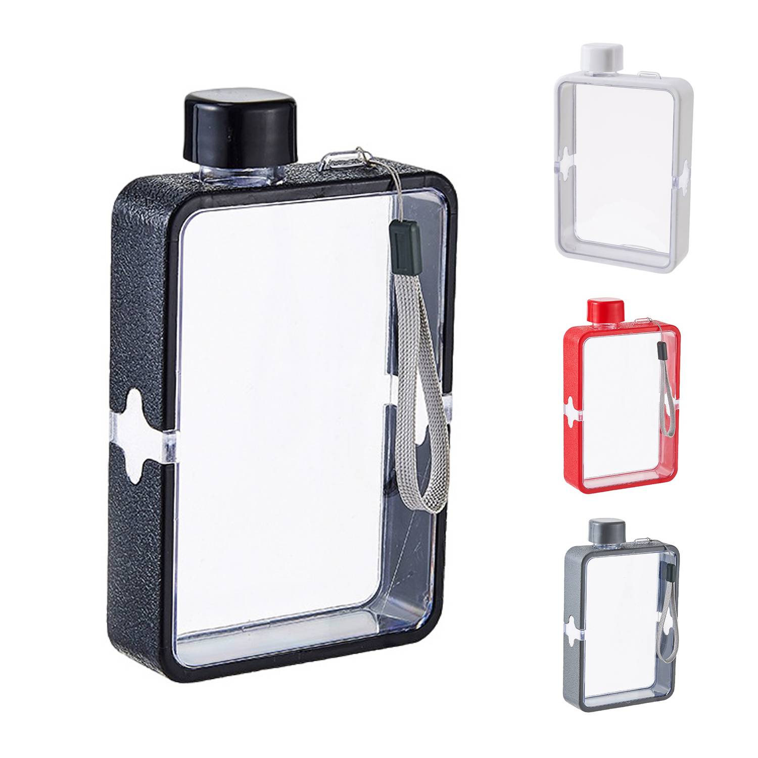 13.5oz Plastic Square Clear Water Bottle 2