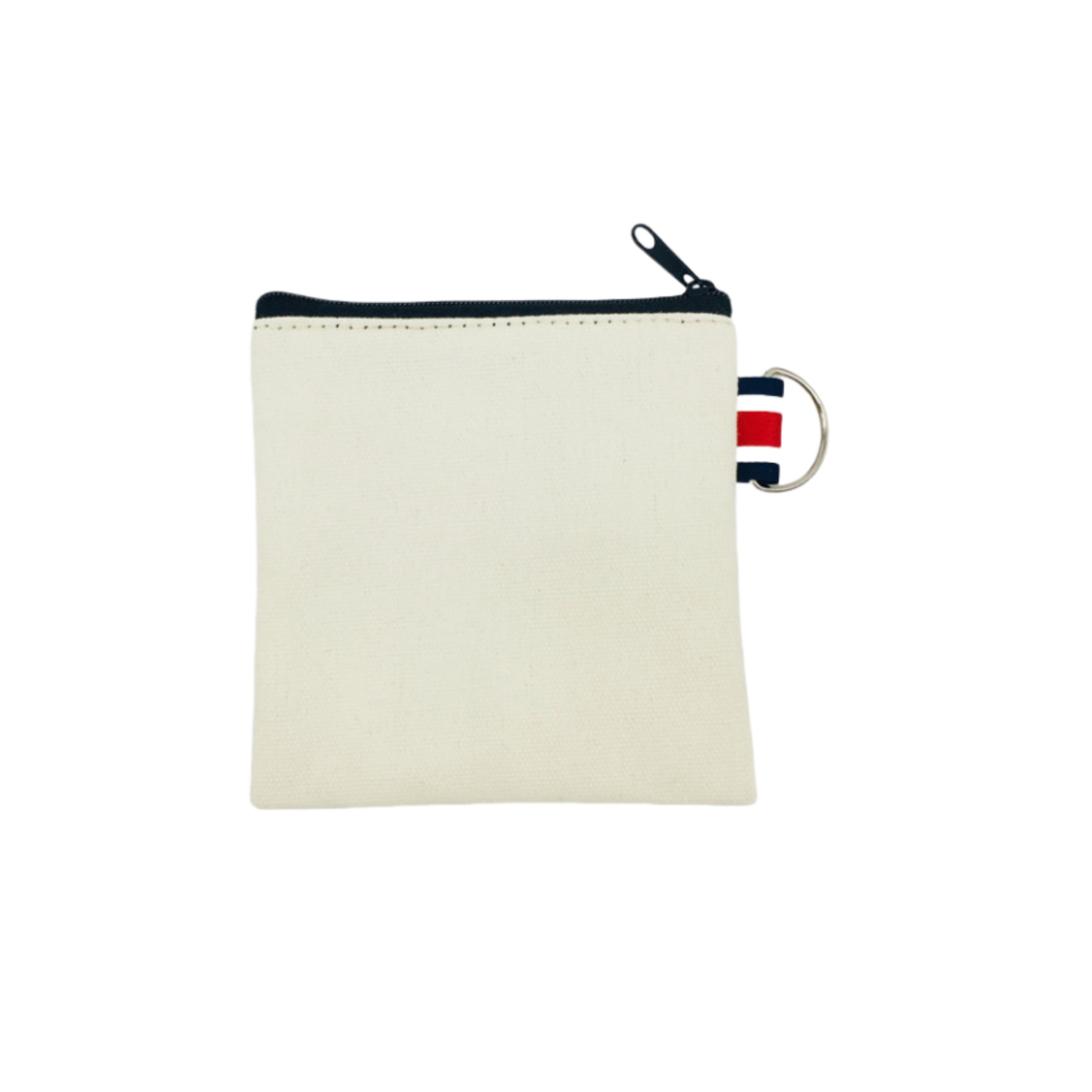 Canvas Coin Purse Square DIY Zipper Pouch 3