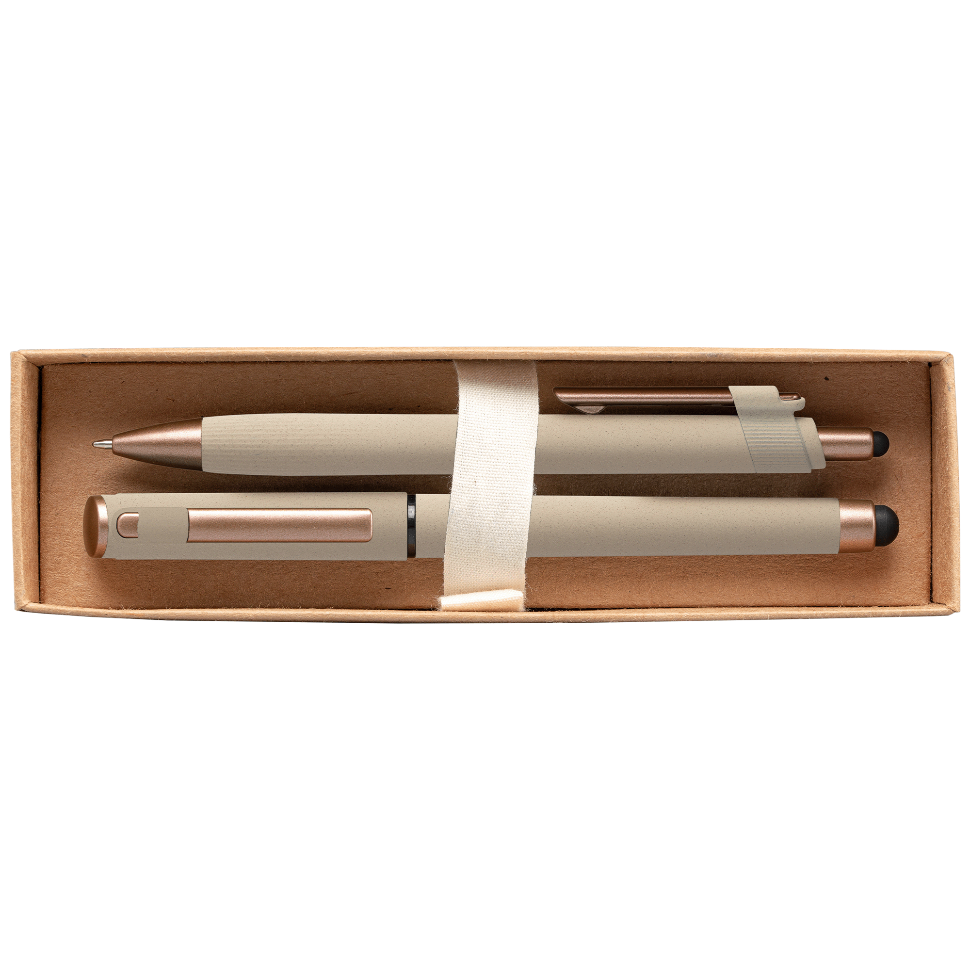 York Recycled Plastic Bronze Trim Pen Gift Set – Box Decorated 11