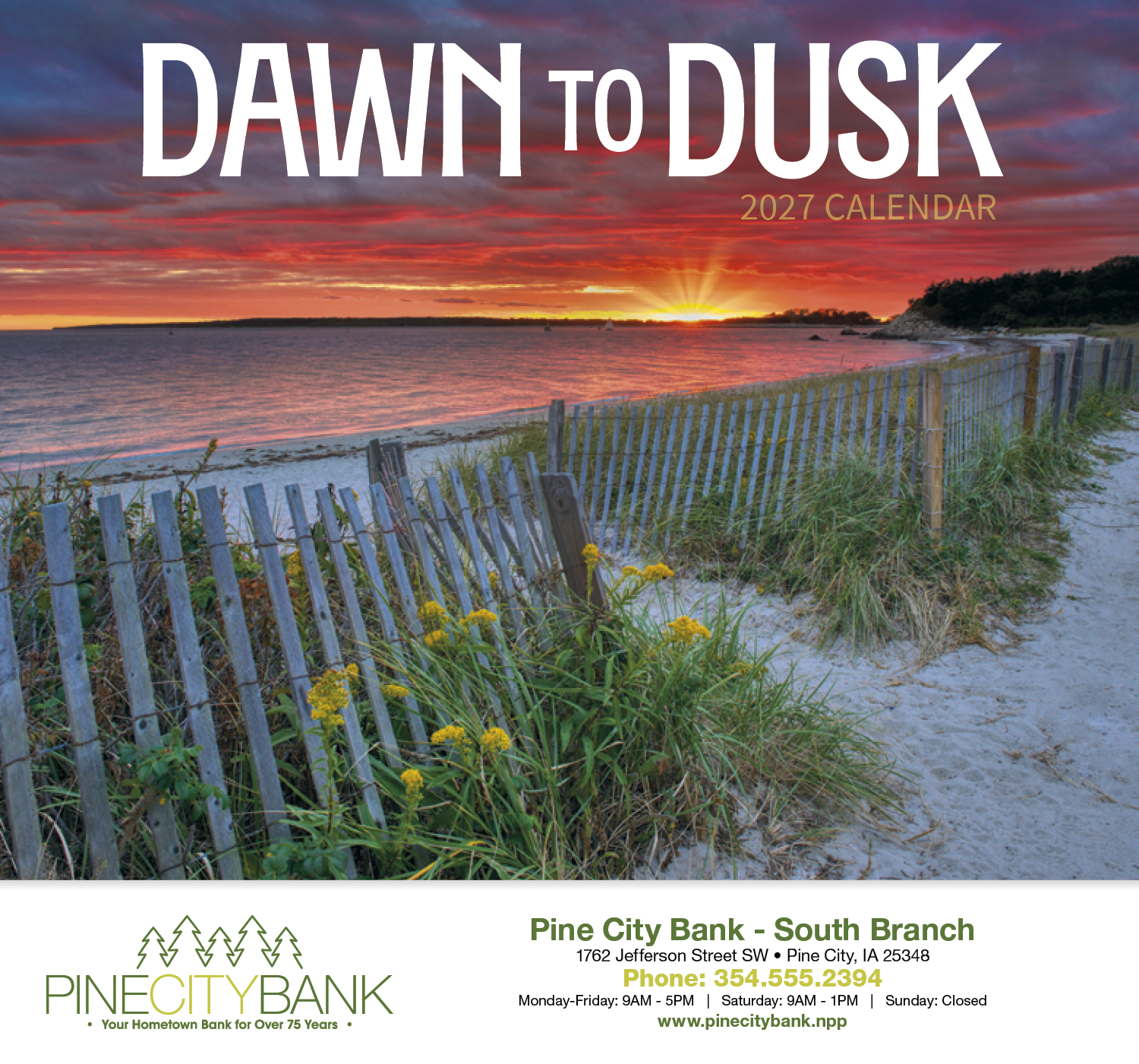 HotLine® Products Dawn to Dusk Appointment Calendar - Stapled 50