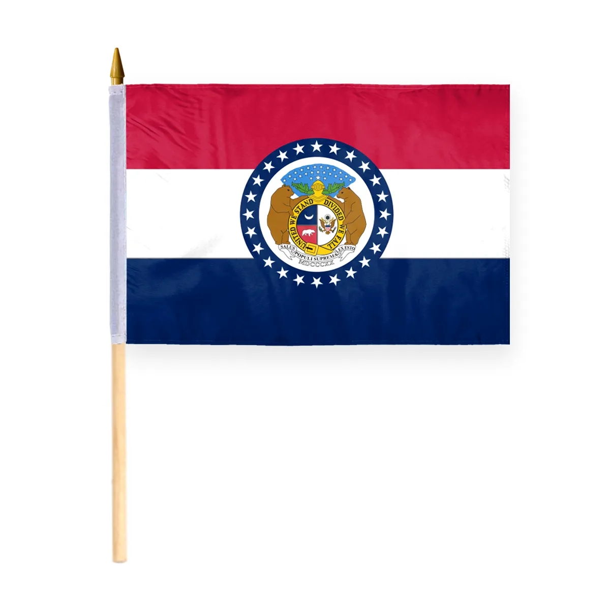 4"x6" & 12"x18'' Missouri ePoly Printed Stick Flags 2