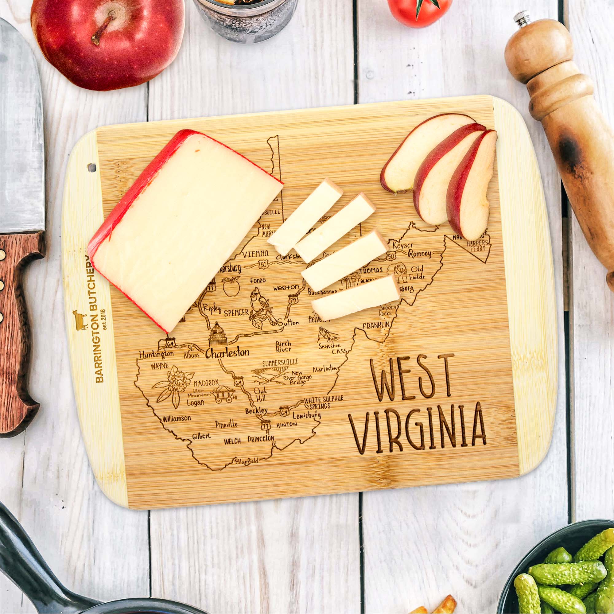 A Slice of Life West Virginia Serving & Cutting Board 2
