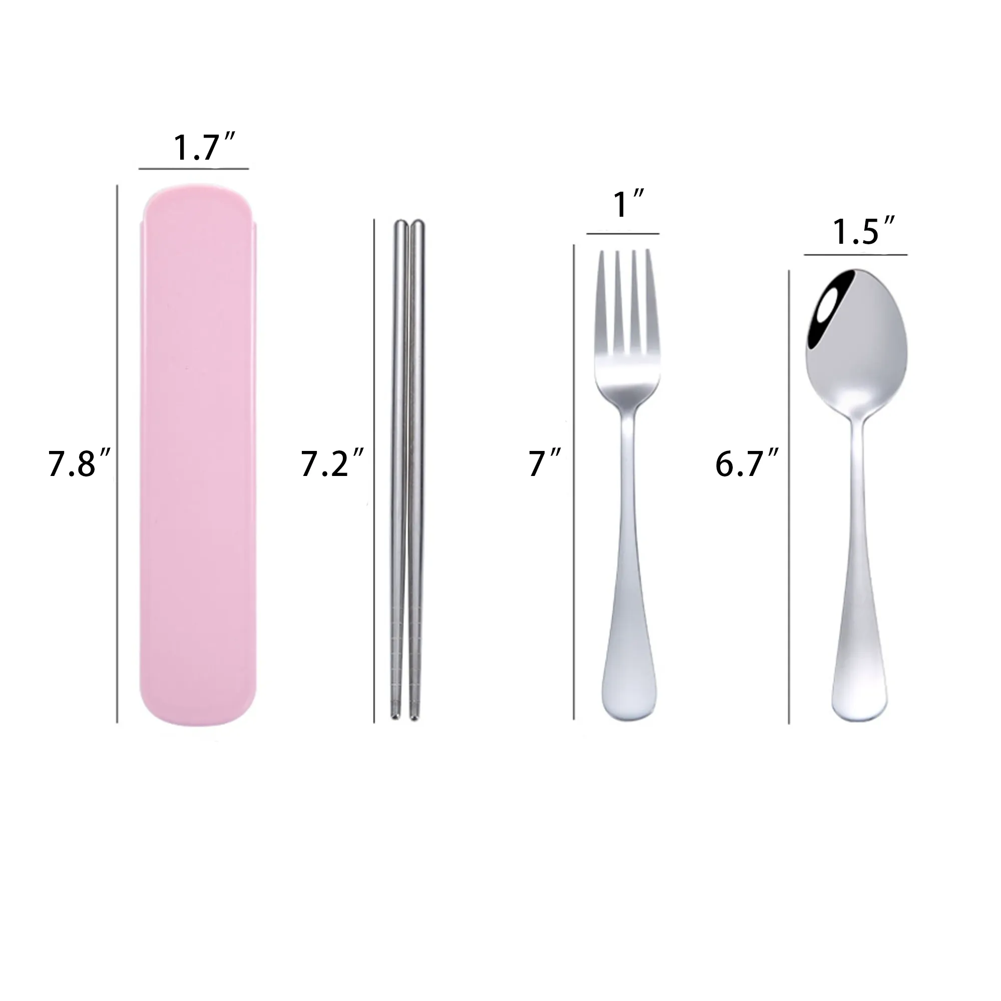Portable Stainless Steel Cutlery Utensil Kit 4