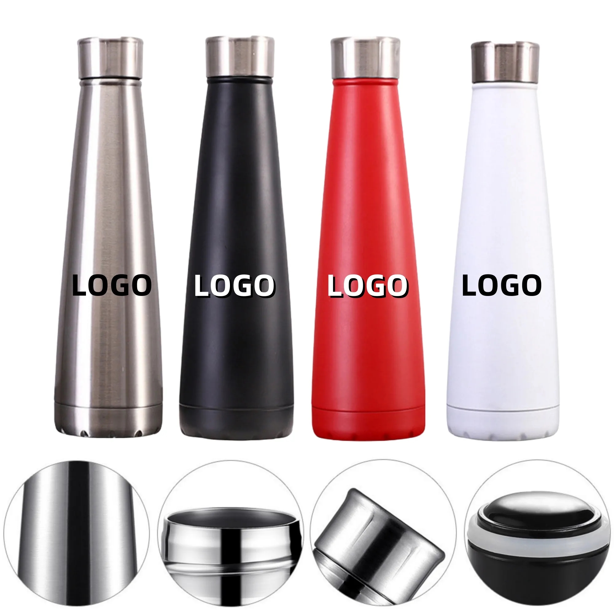 15oz 304 Conical Stainless Steel Thermos Cup 4