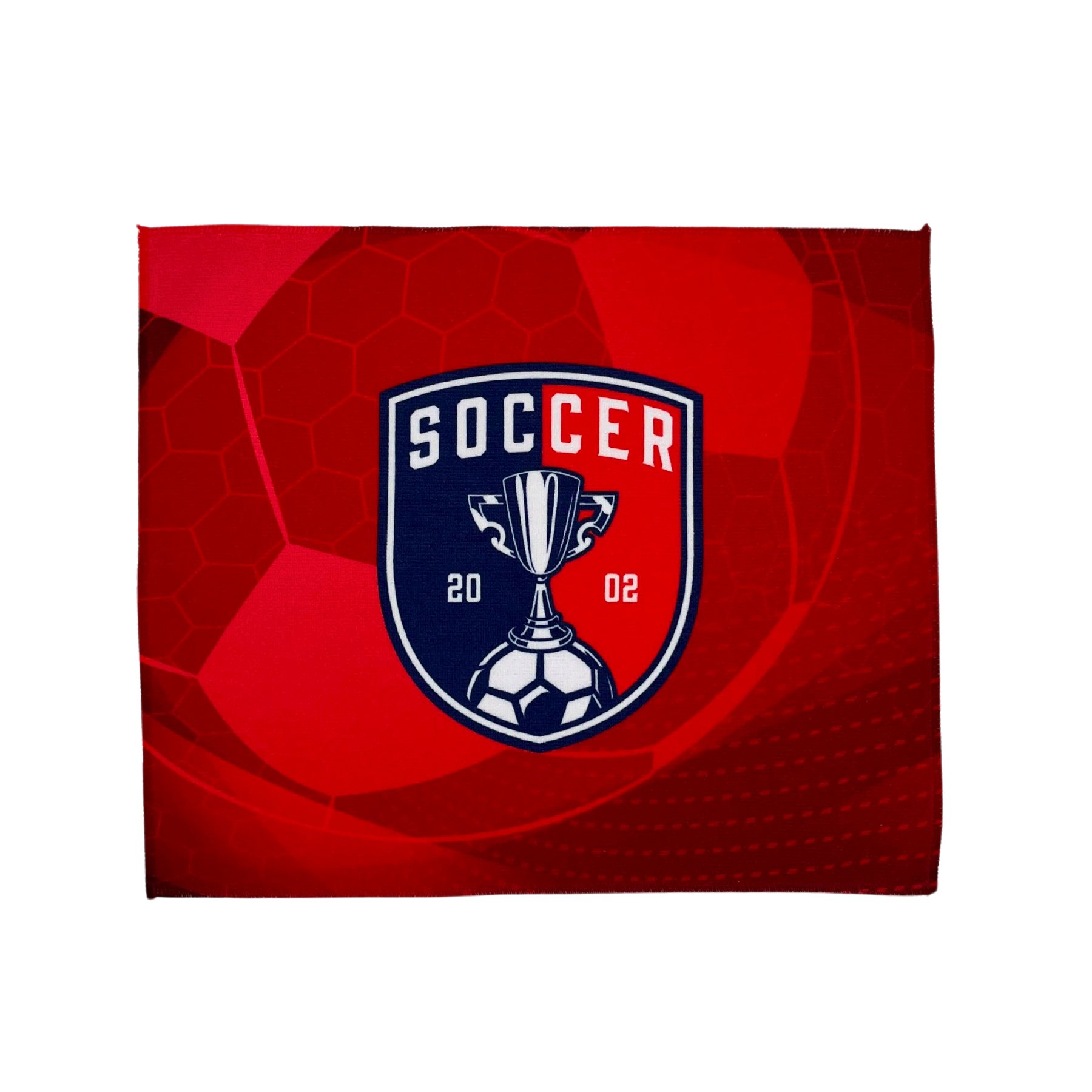 Rally Towel - Full Color Dye Sublimated 15"x18" 100% Poly, Terry Microfiber Towel, Serged