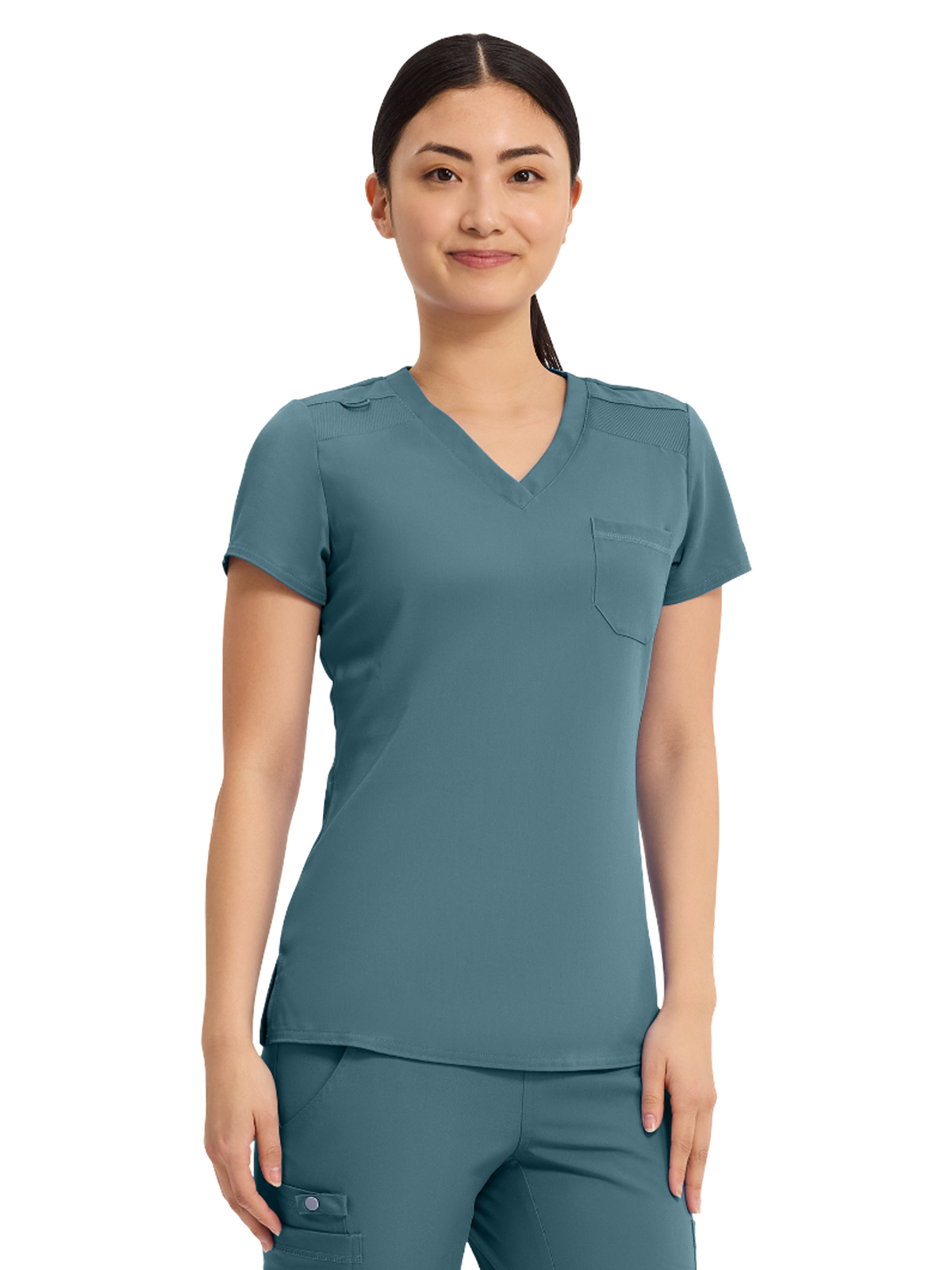 Med Couture - MC Touch - Women's 1-Pocket V-Neck Top 8