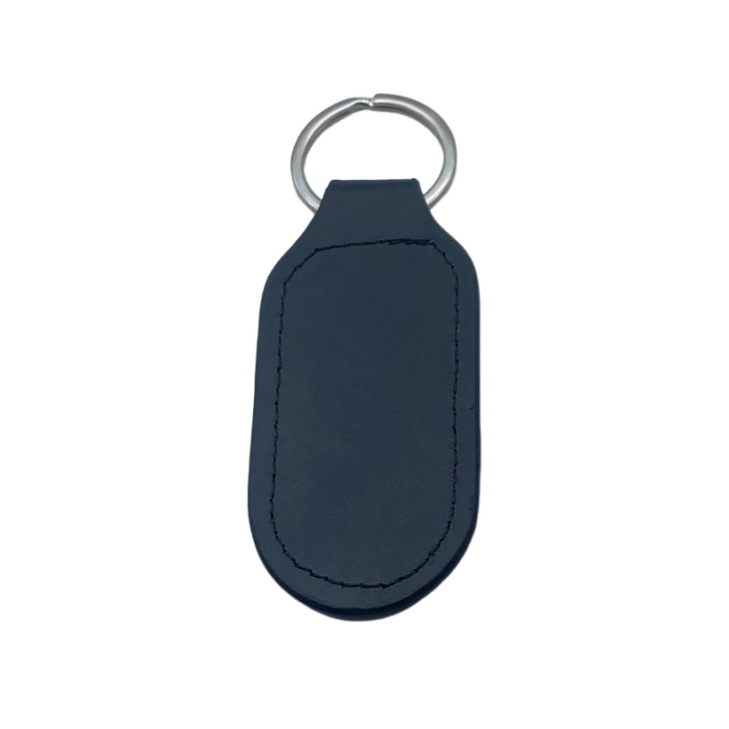 Silver Metal PU Leather Keychain 4