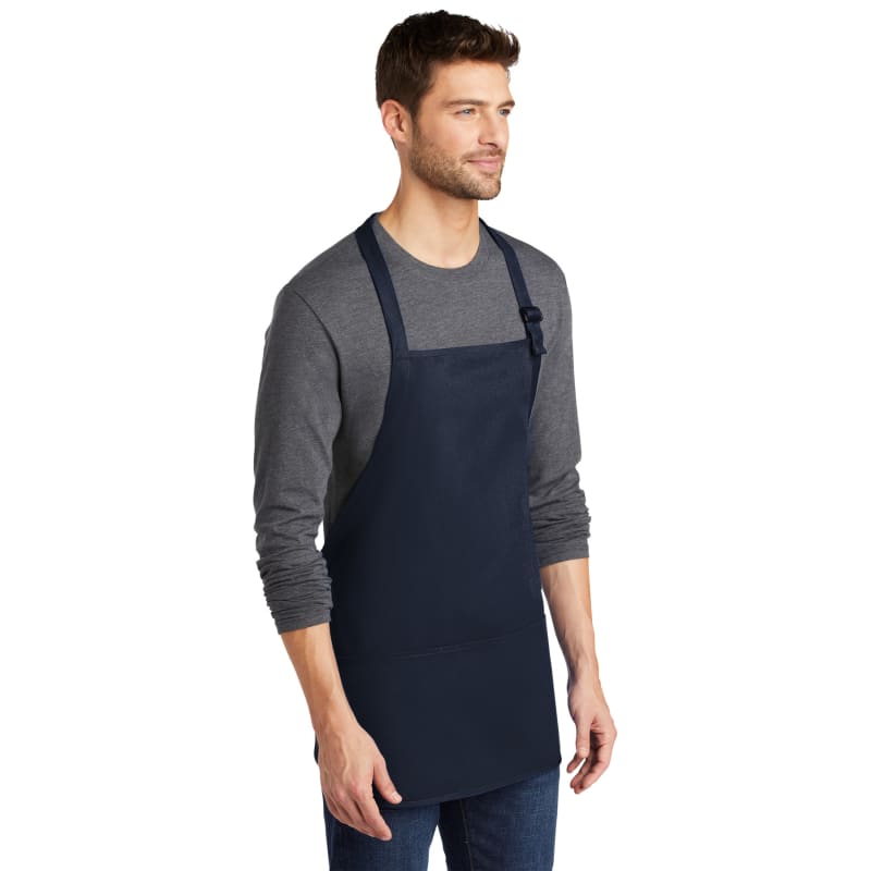 Port Authority Medium-Length Apron With Pouch Pockets. 30