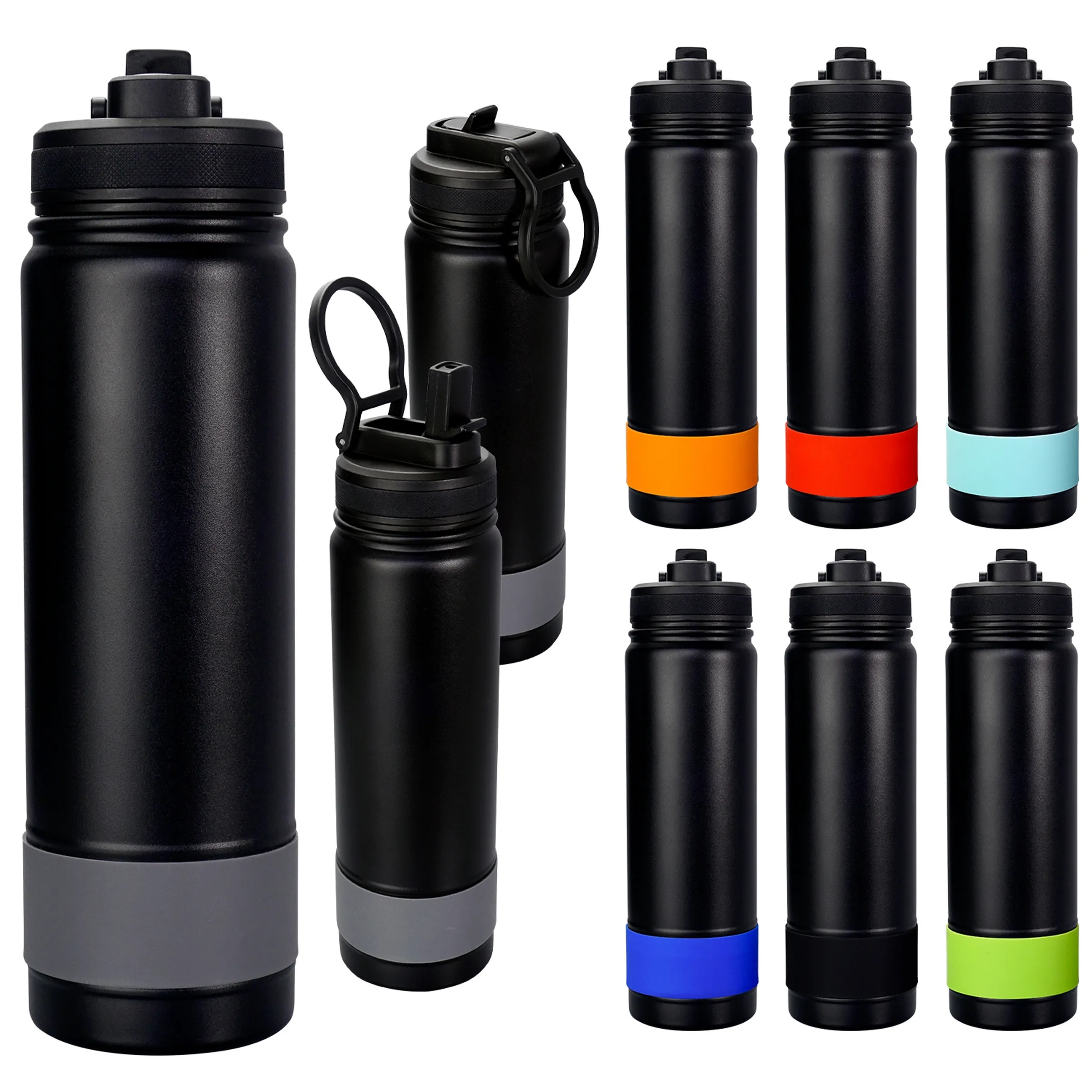 Pop Up 24 oz. Colorful Banded Bottle 8