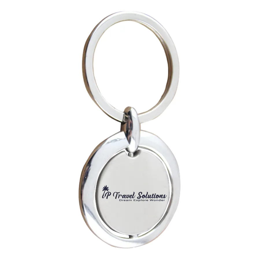 Spinning Circle Metal Keychain 2