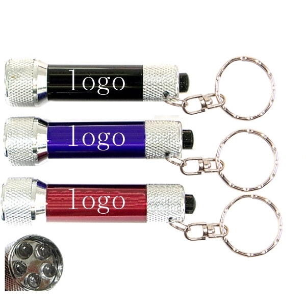 5 LED Aluminum Flashlight with Keychain 2
