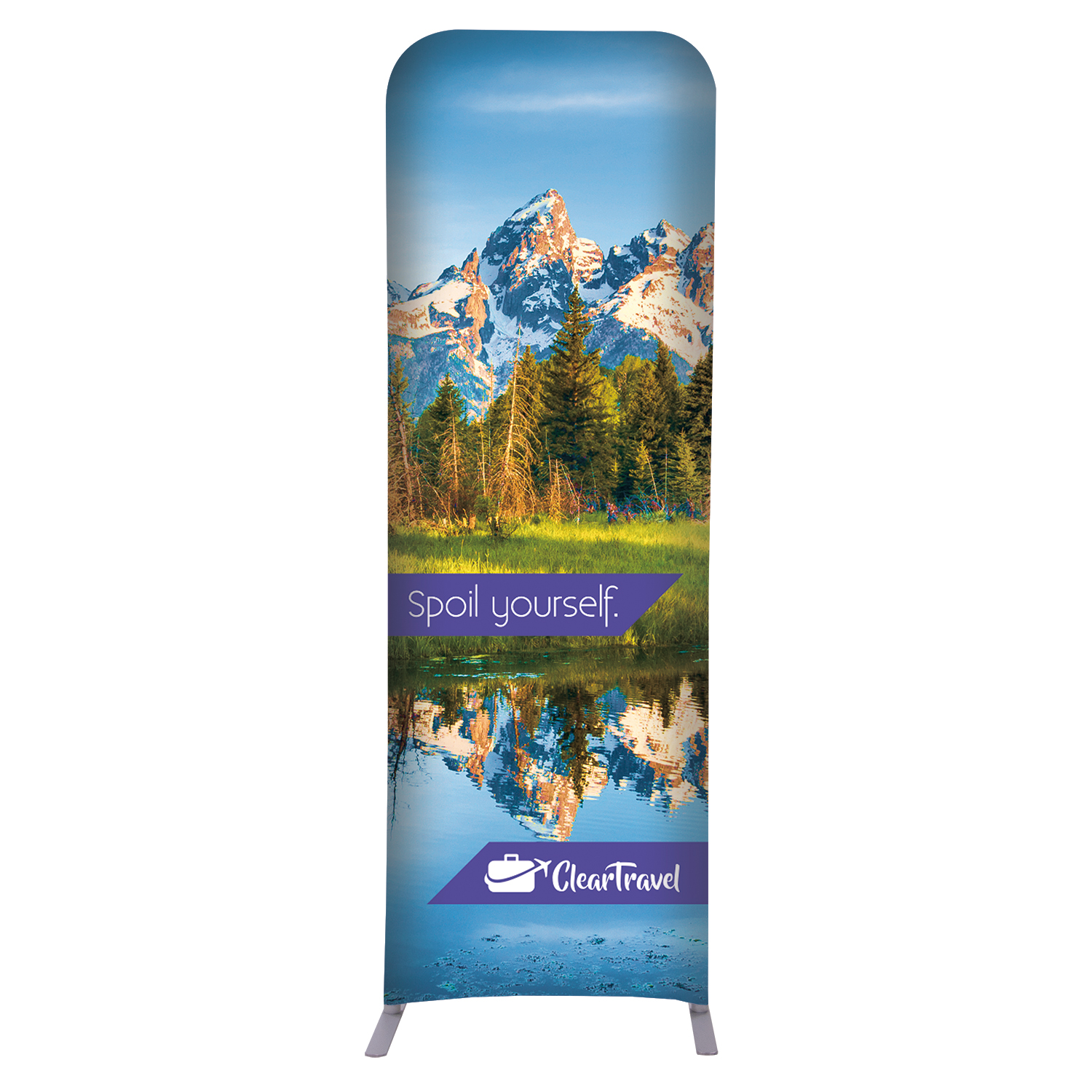 2'W x 72"H EuroFit™ Straight Wall Kit (Recycled Polyester Knit) 9