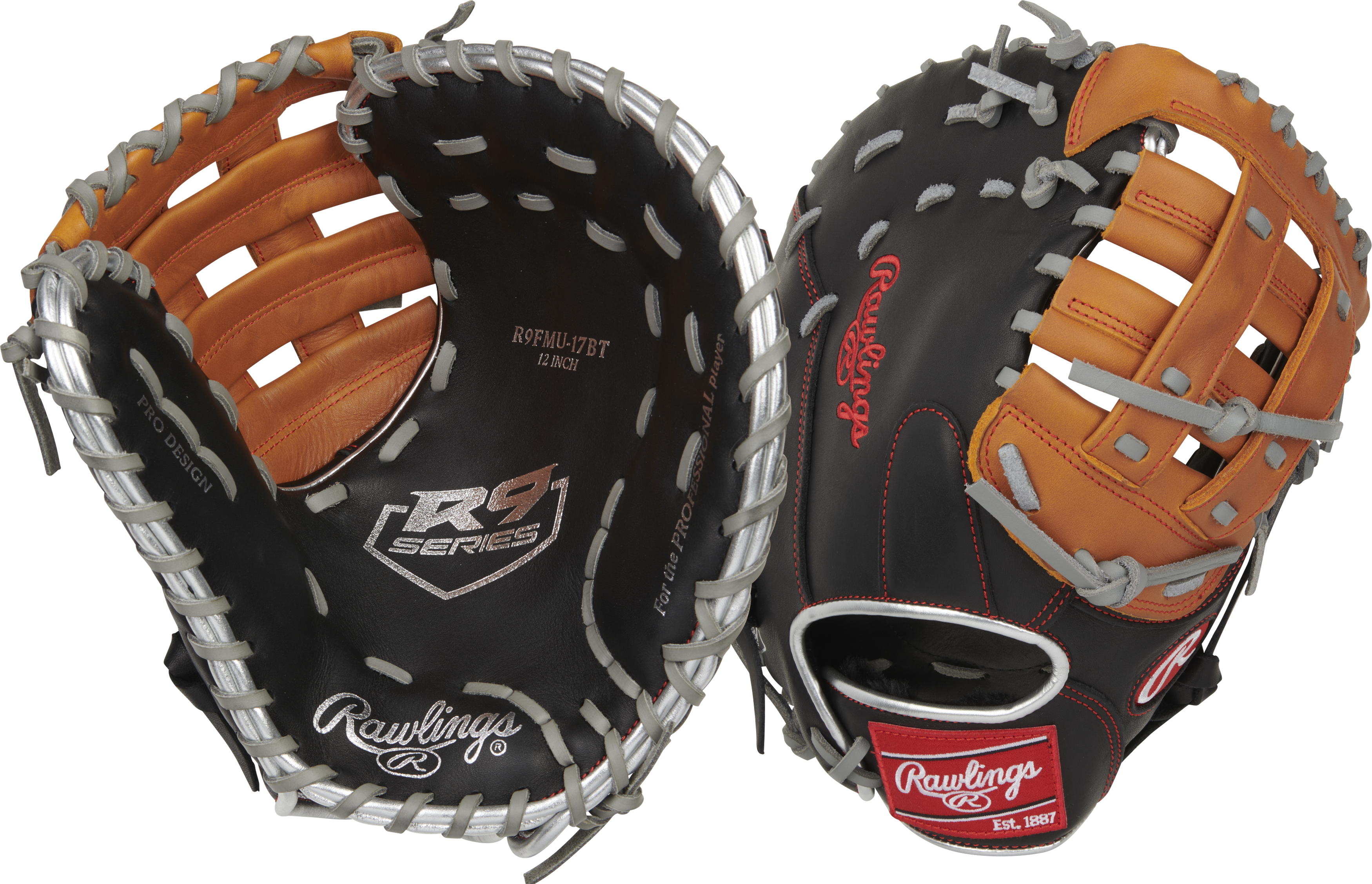 Rawlings R9 12 in Baseball Glove, Outfield 2