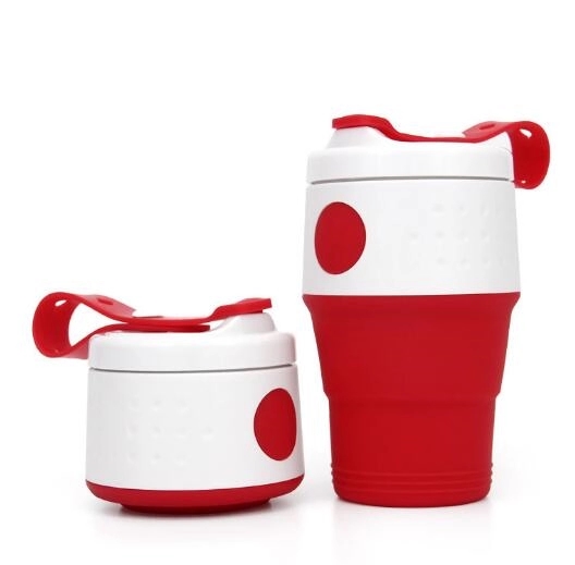 14 oz Leak Proof Silicone Collapsible Coffee Cup 4