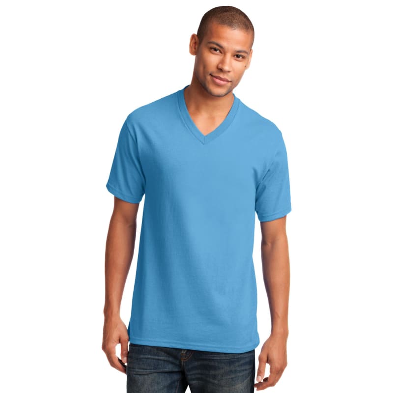 Port & Company Core Cotton V-Neck Tee. 20