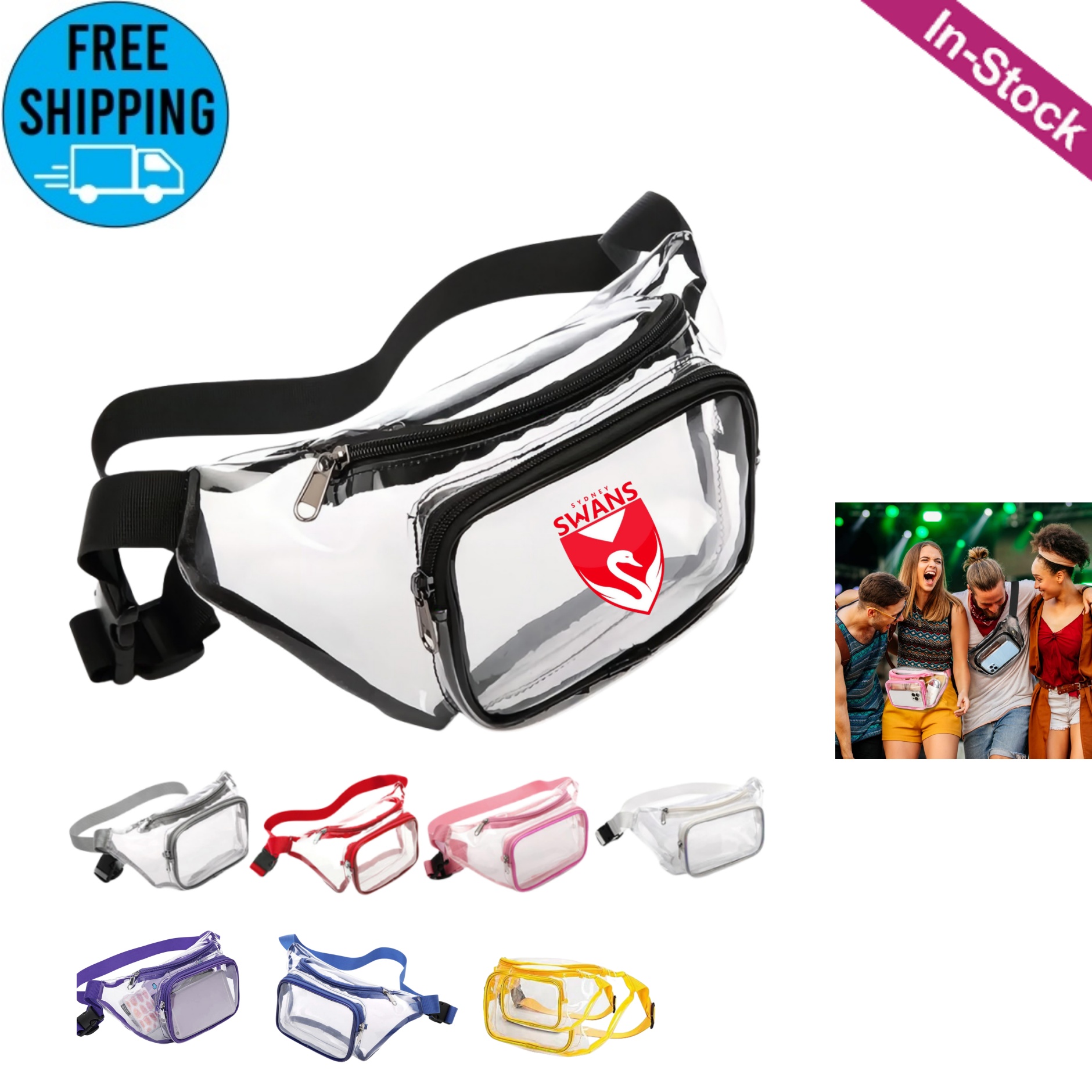 Clear Fanny Pack Stadium Approved Waist Bag 2