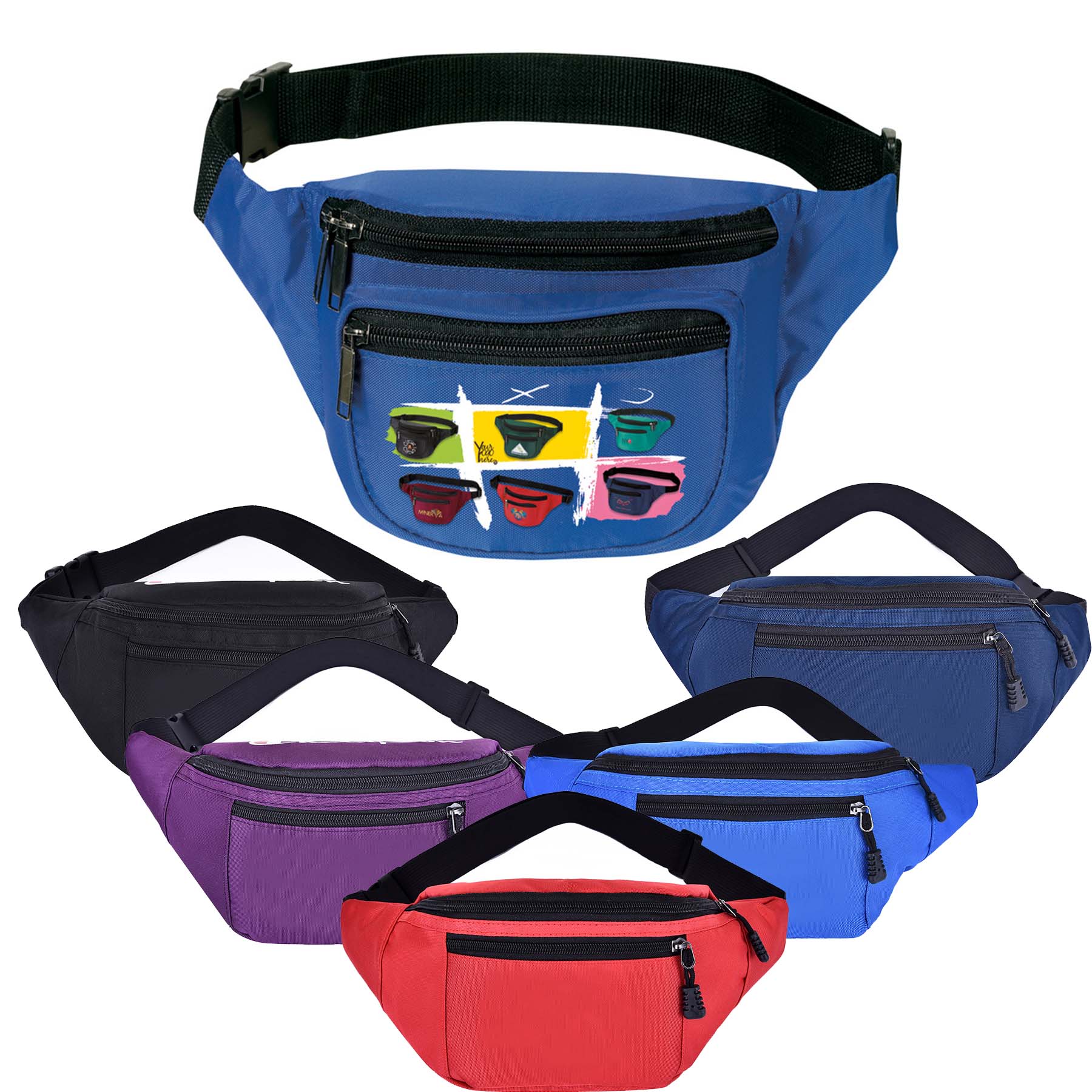 Double Layer Zipper Waist Bag 2