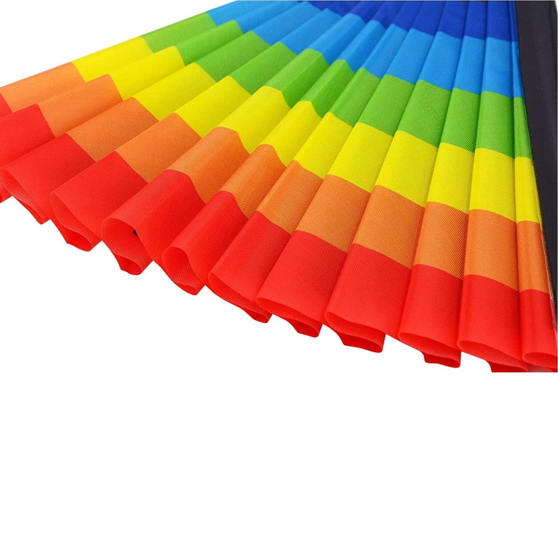13 Inch Folding Hand Rave Bamboo Gay Pride Rainbow Fan 14