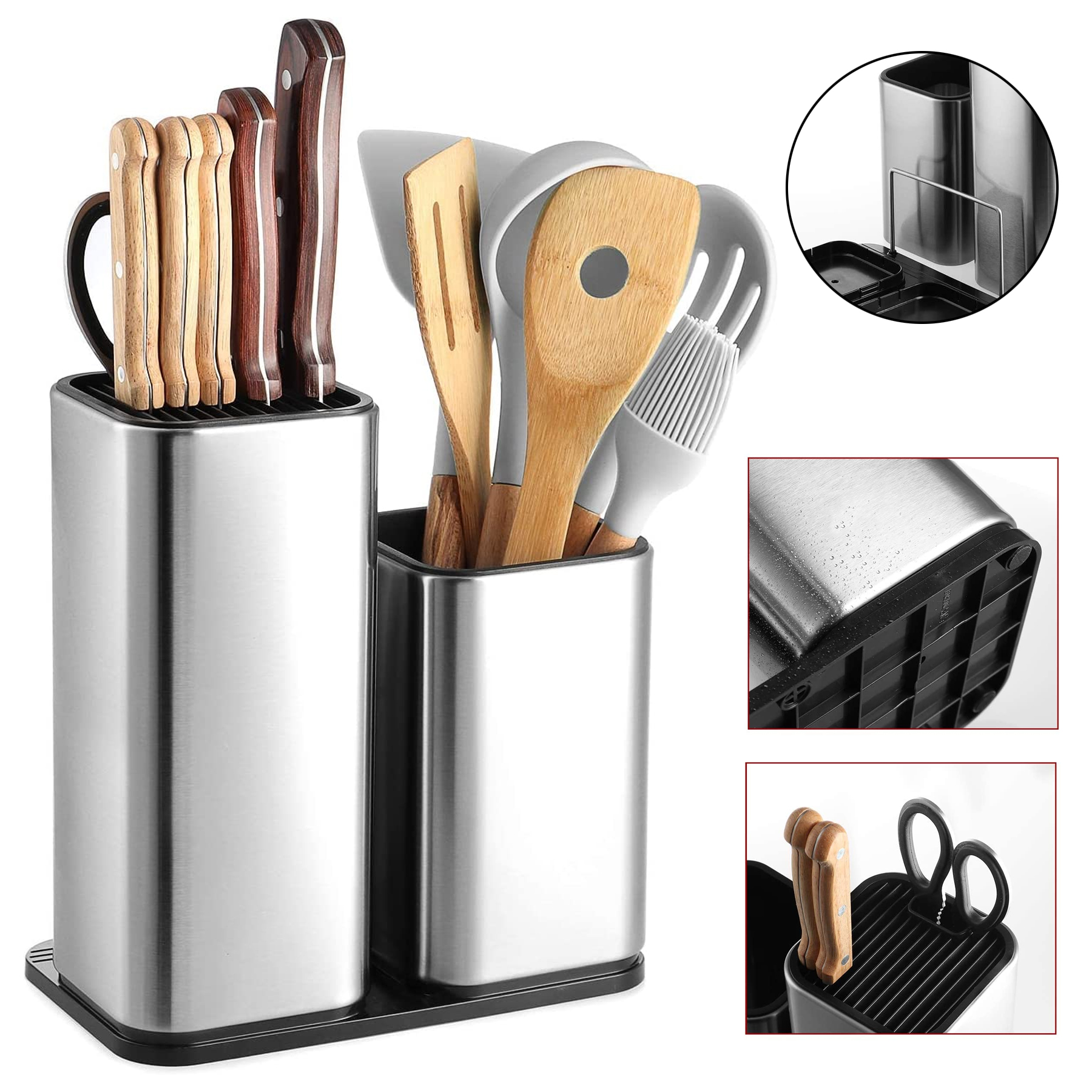 Stainless Steel Knife and Utensil Holder 2