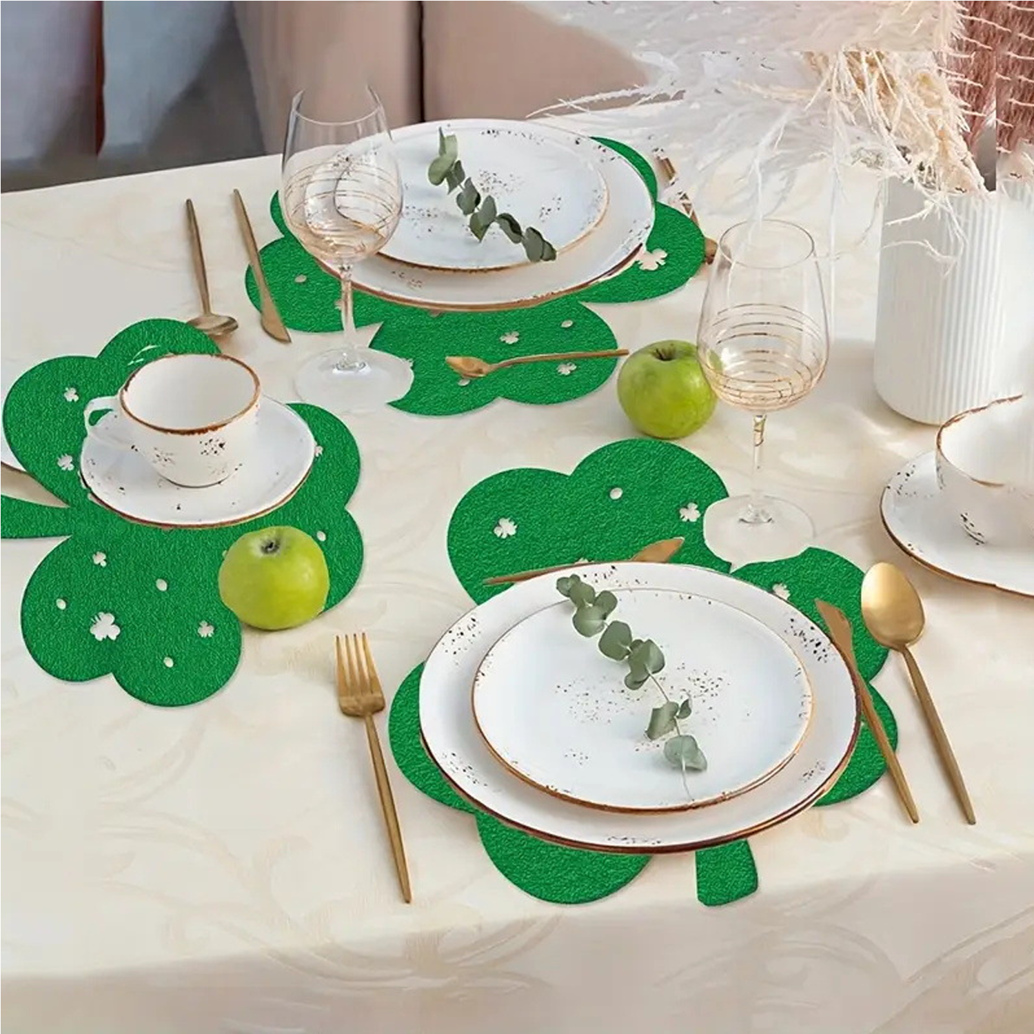 St. Patrick's Day Felt Shamrock Placemats 8