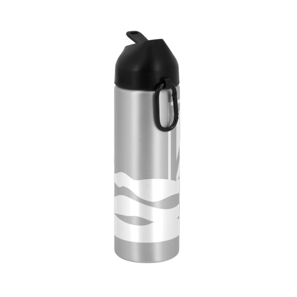 EasyFlow Recycled Aluminum Bottle w Straw Lid, custom water bottle with logo imprint 108