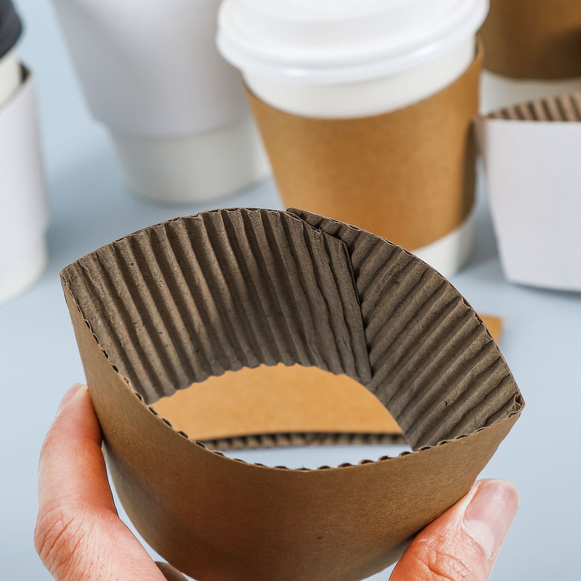 Disposable Coffee Paper Cup Holder Cup Sleeves 2