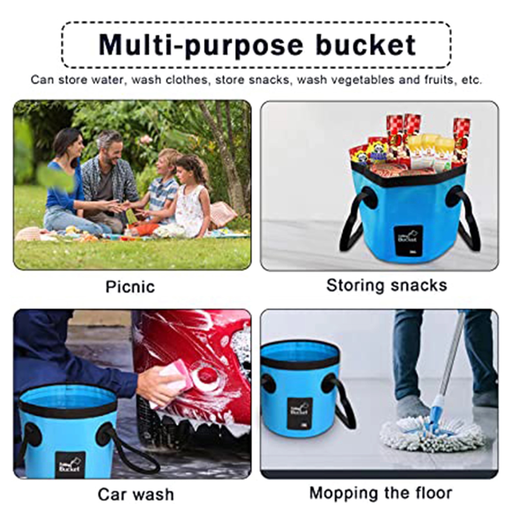 Multifunctional Portable Collapsible Bucket 4