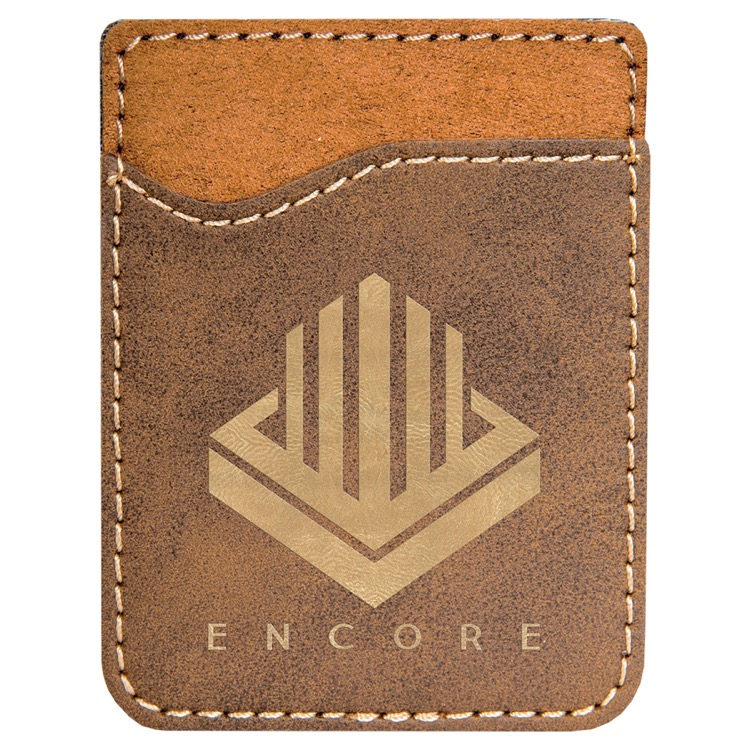 Rustic/Gold Leatherette Phone Wallet 3
