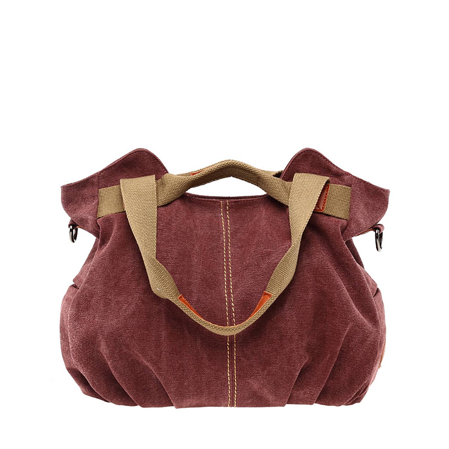 Vintage Shell-Shaped Canvas Shoulder & Tote Bag 5