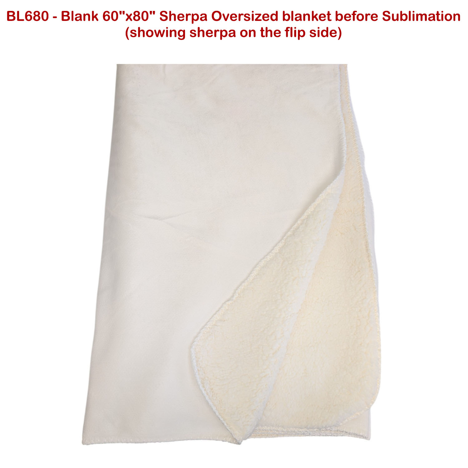 72 Hr Fast Ship - Sherpa Faux Wool Lined Micro Mink Throw, 60x80, Sublimated Edge to Edge 1 side 3