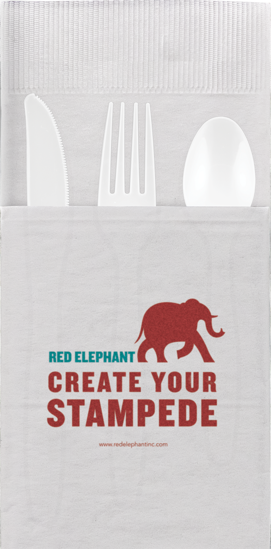 Pocket Napkin 2 Ply White Traditional Print 3