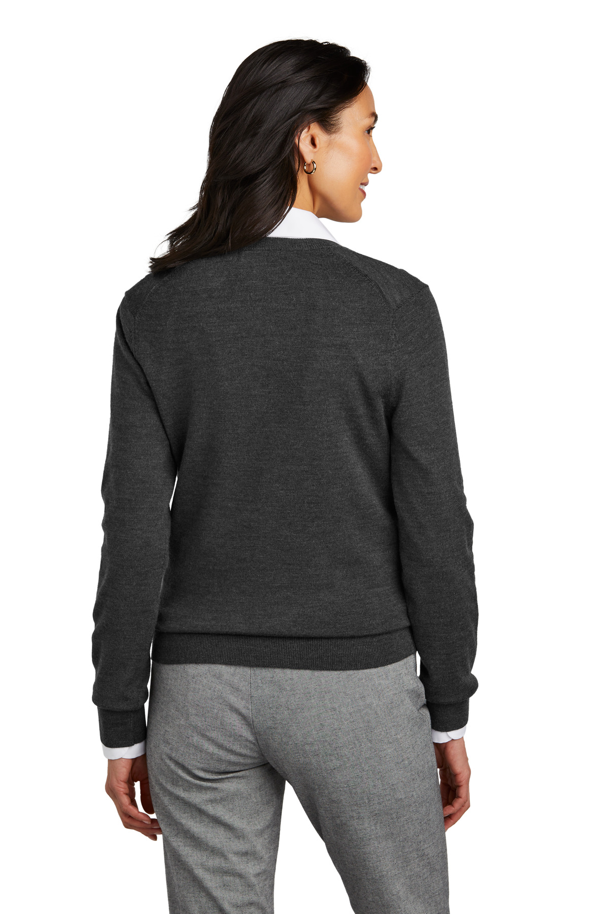 Brooks Brothers Women's Washable Merino V-Neck Sweater BB18411 4