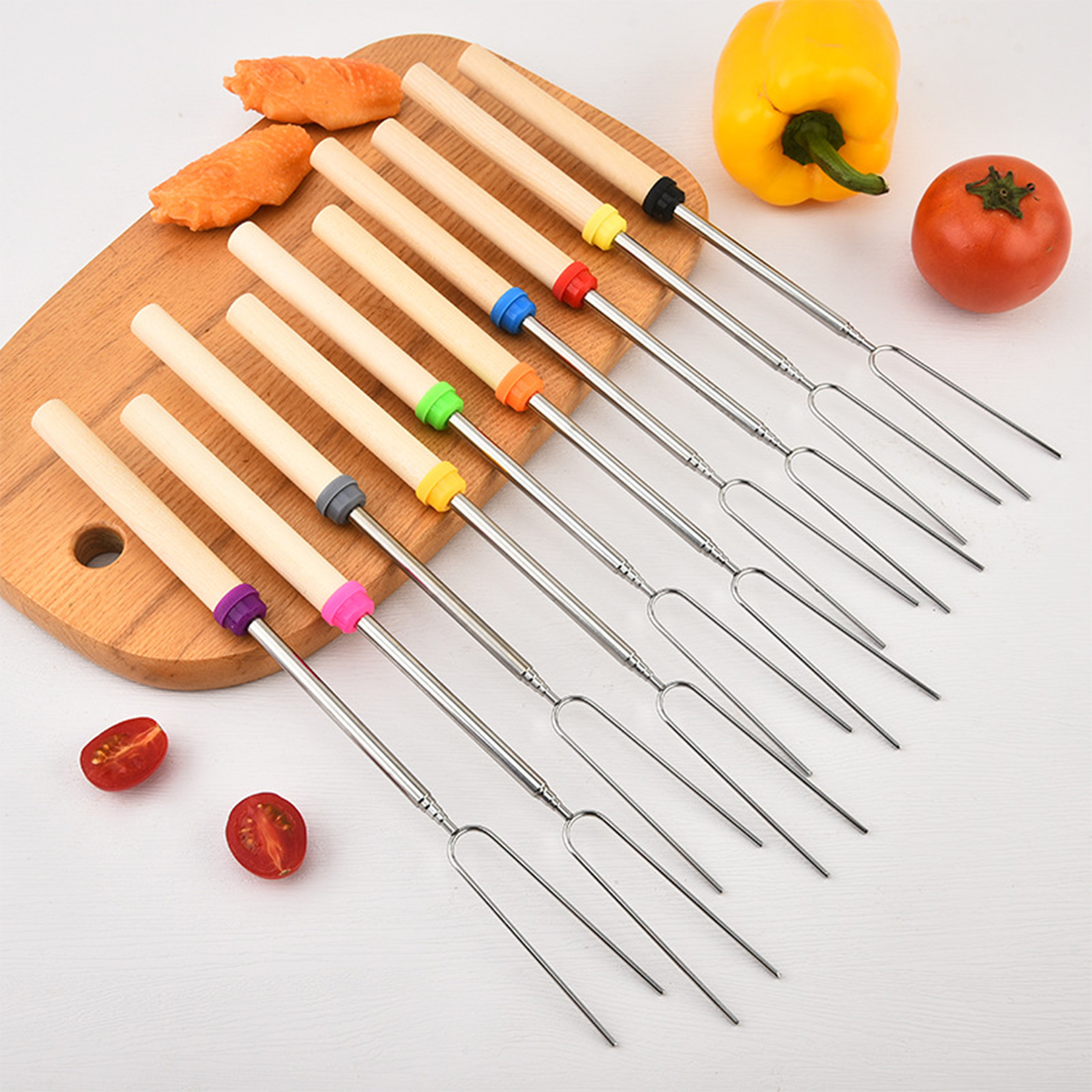 Stainless Steel Barbecue Fork Set 6