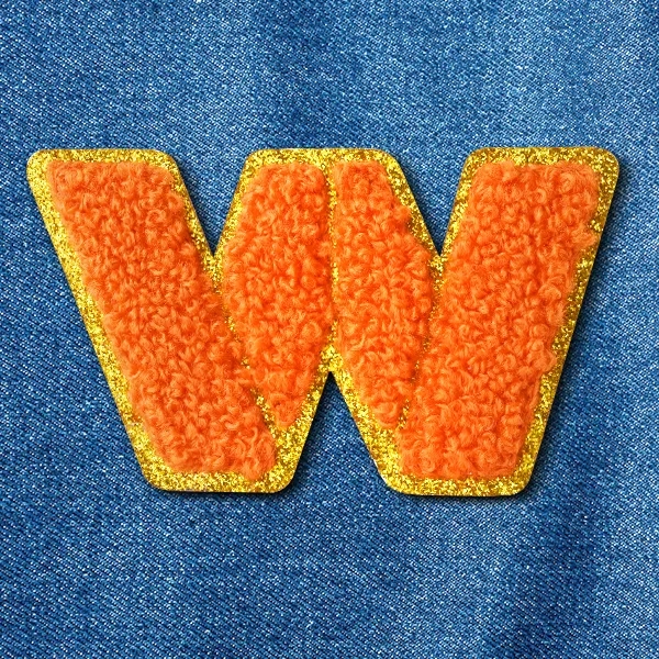 Chenille Letters With Metallic Backing 1