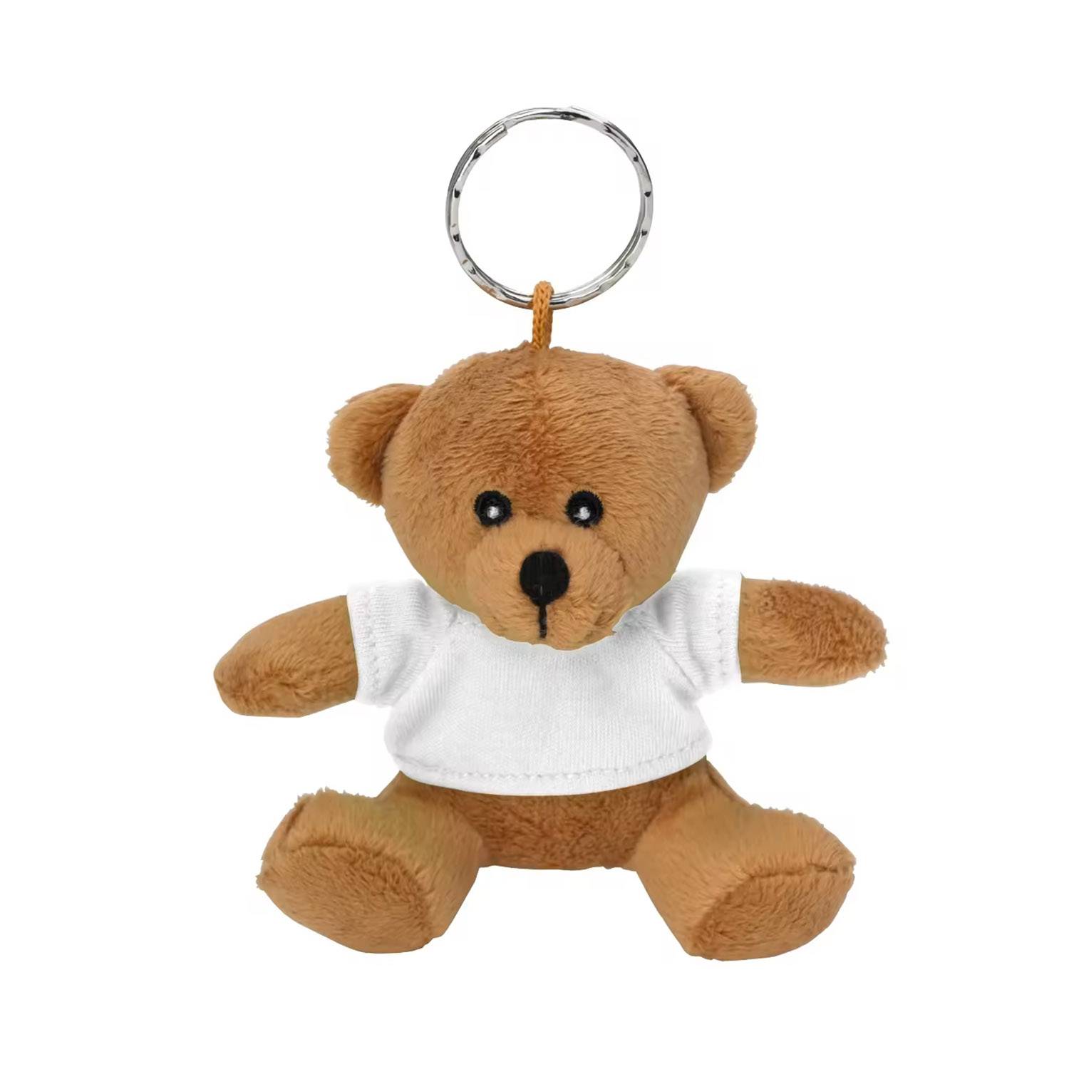 Animal doll pendant cute dress bear keychain 4