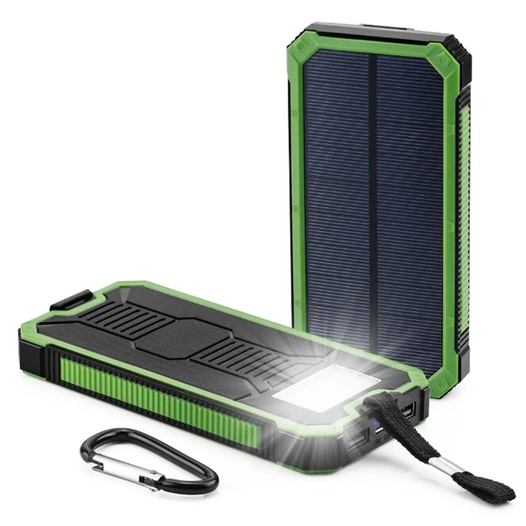 Outdoor Waterproof Charger w/ Dual USB Outputs & Flashlight 14