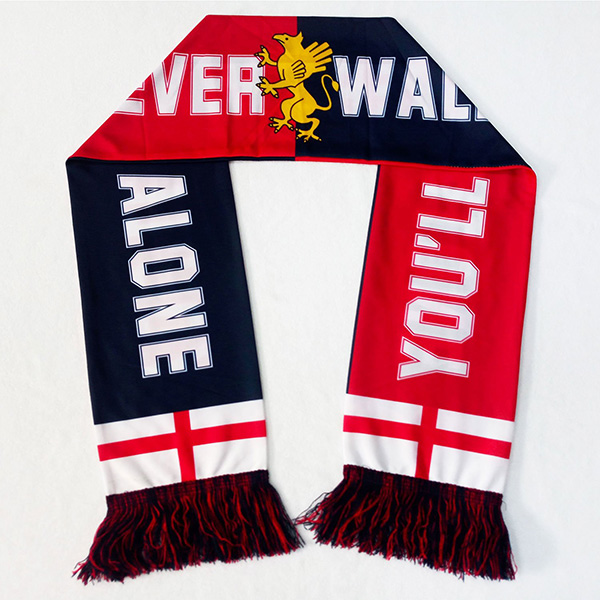 Full Sublimation Polyester Knit Scarf with Tassle - 57"x6.7" 3