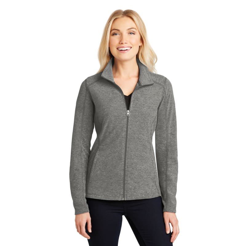 Port Authority Women's Heather Microfleece Full-Zip Jacket. 4