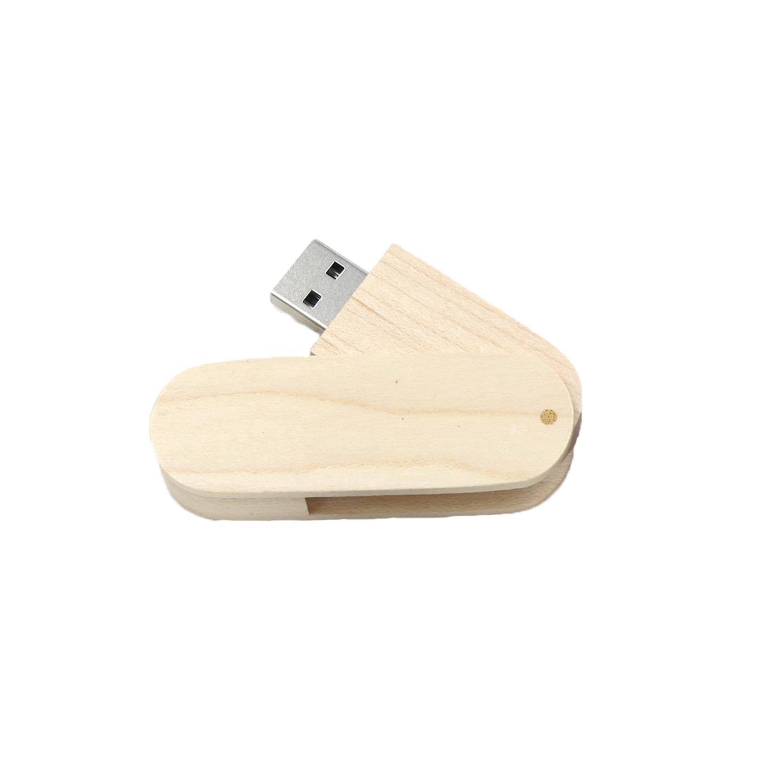 Bamboo Rotated Usb Flash Drives 16Gb 5