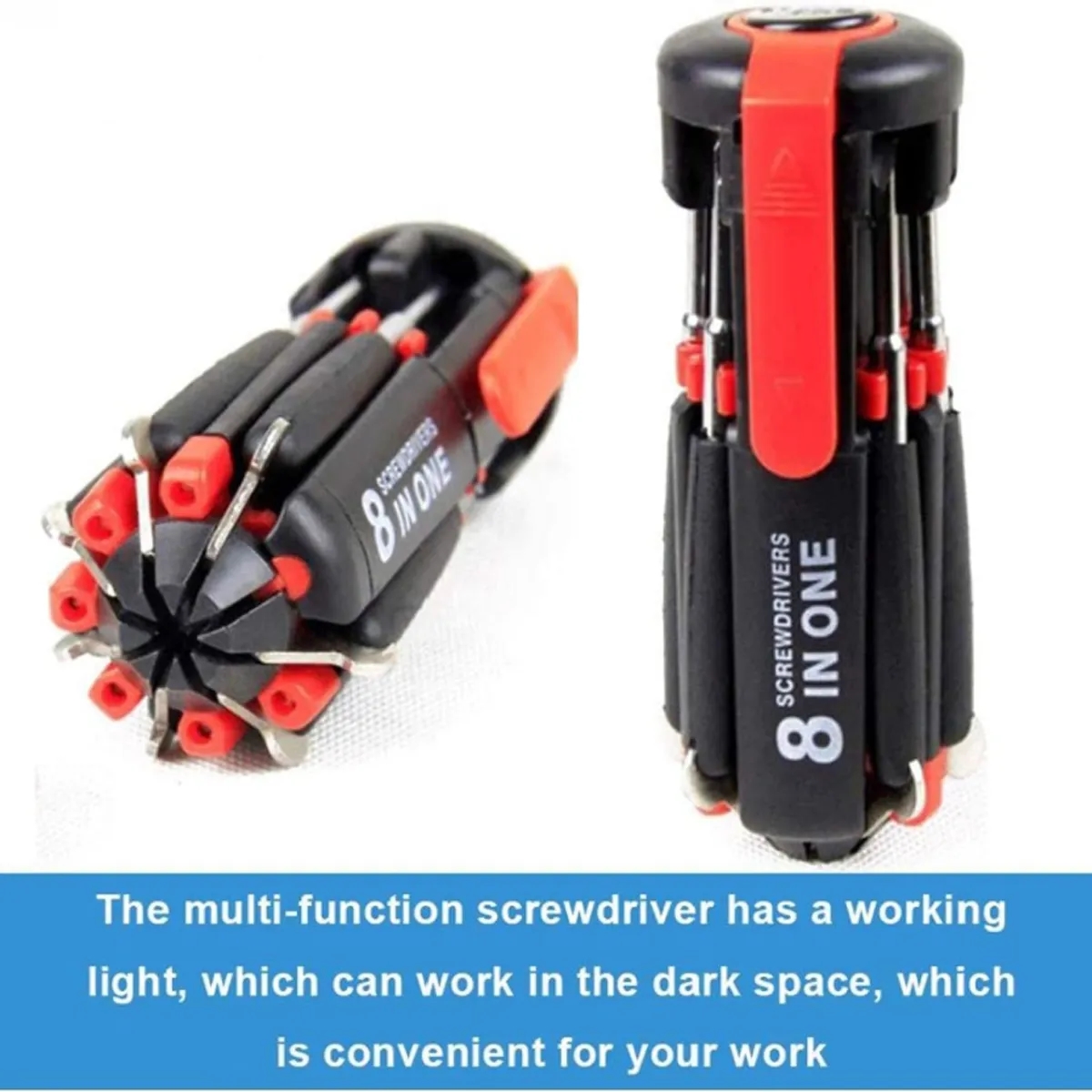 Multifunction 8 in 1 Screwdriver with 6 LED Light 3