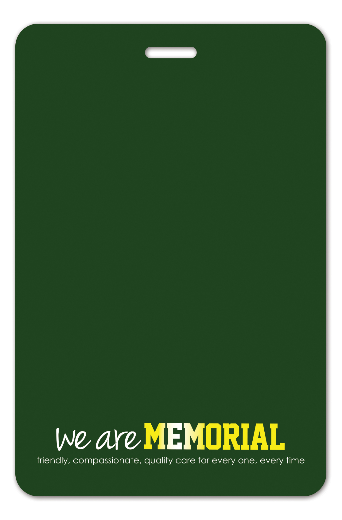 USA Made Laminated Plastic Tall Rectangle Badge Talker with Tag Slot (5.125"x3.375")