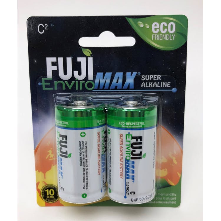 Fuji Enviromax Super Alkaline C Batteries - 2 Pack 2