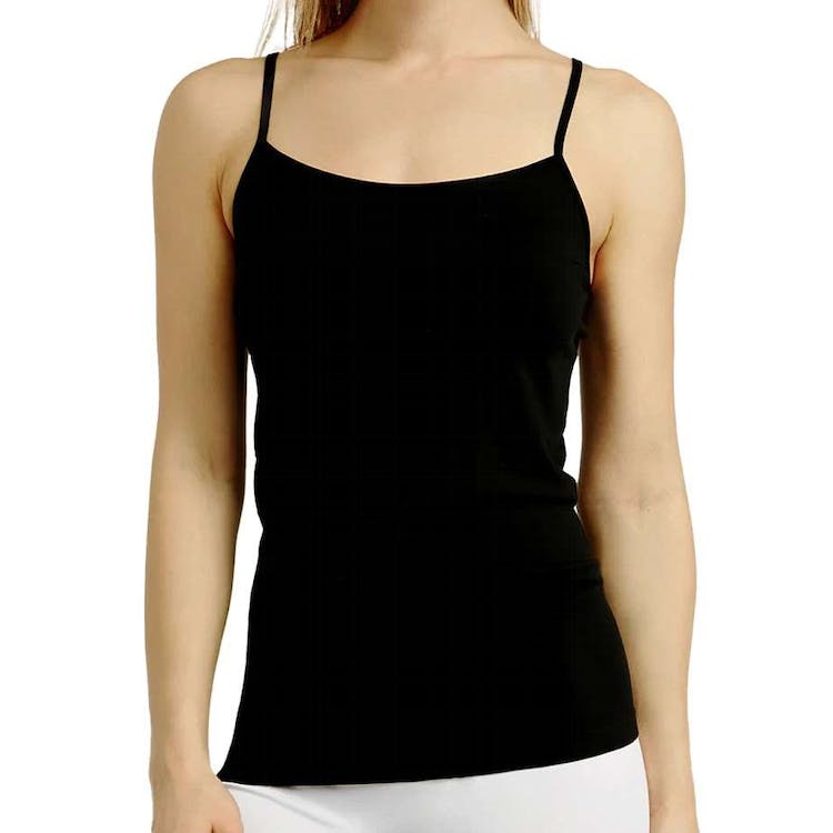 Women's Camisoles - Black Poly One Size Fits Most 2