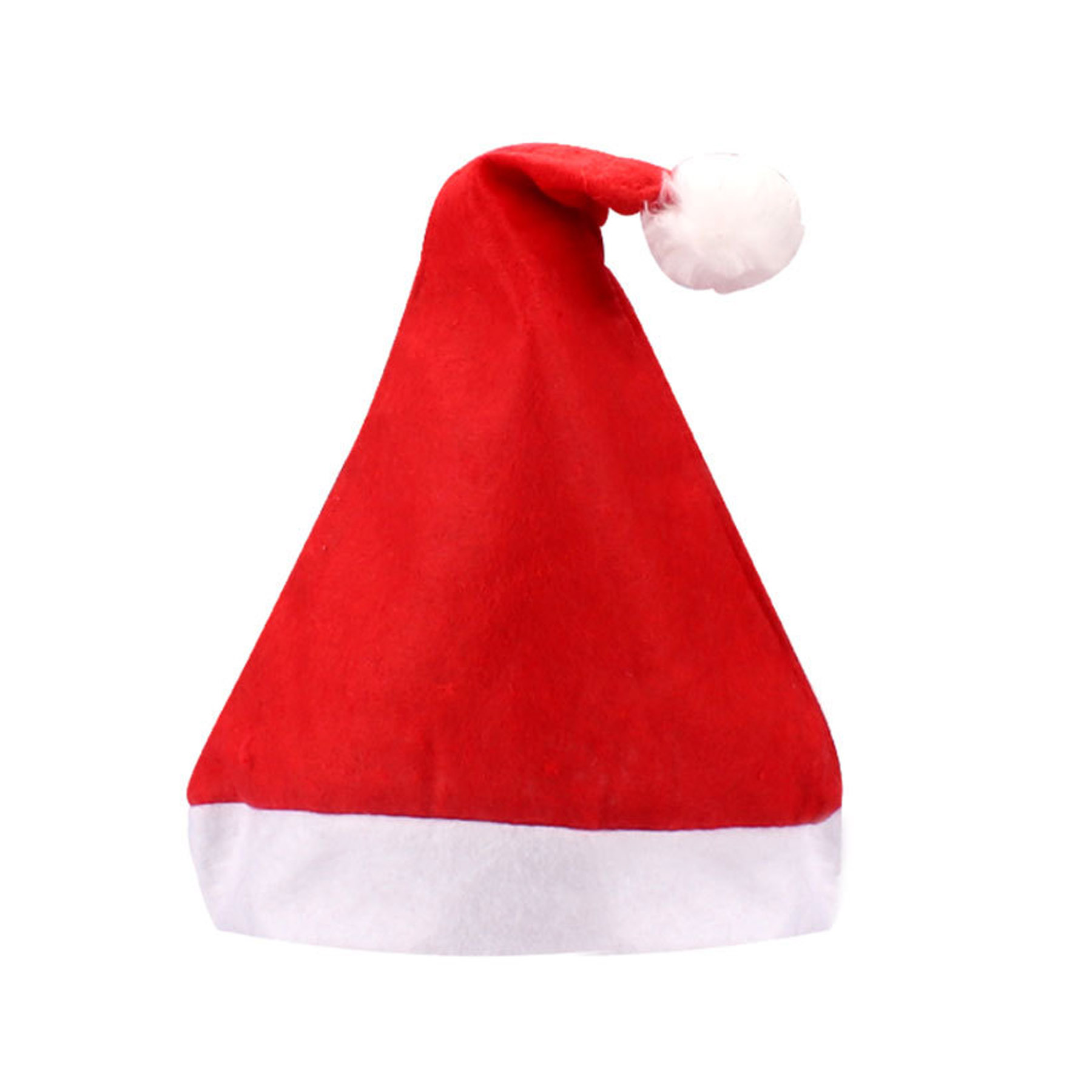 Nonwoven Pom Cuff Christmas Hats 1