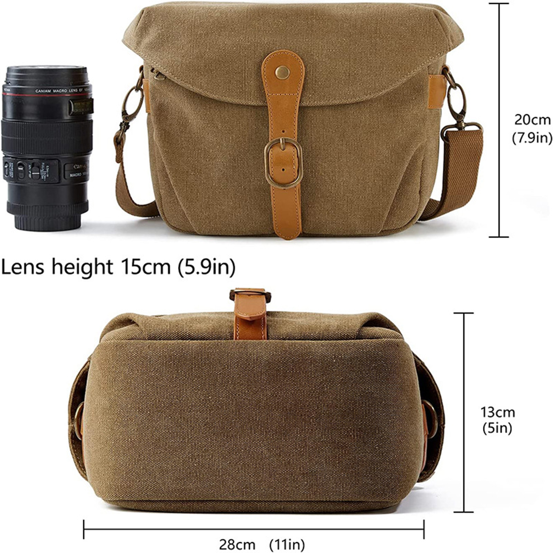 Canvas Outdoor portable waterproof camera bag 4